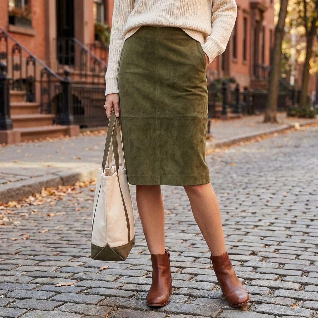 Virelle | Women’s Straight Cut Midi Skirt