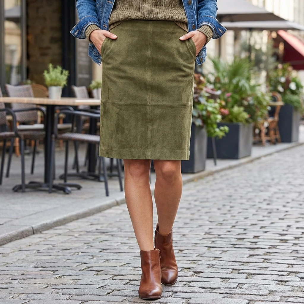 Virelle | Women’s Straight Cut Midi Skirt