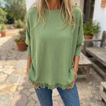 Nerisse | Women’s Relaxed Knit Batwing Sleeve Top
