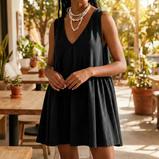 Thalisse | Women’s Sleeveless V-Neck Swing Mini Dress