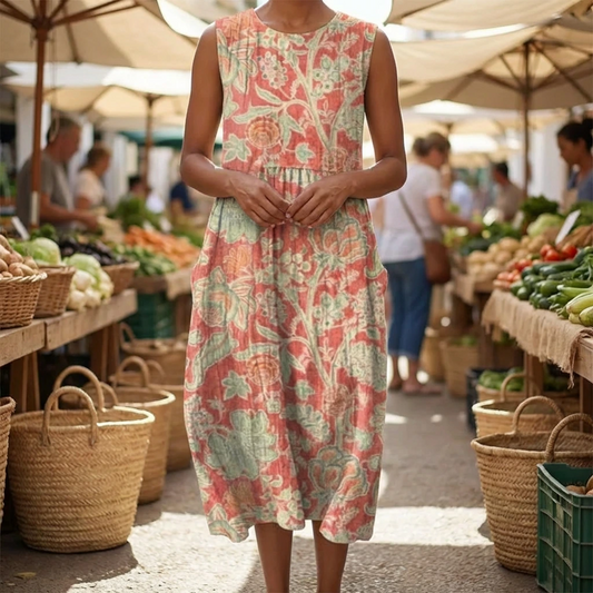 Calira | Women’s Sleeveless Floral Midi Dress