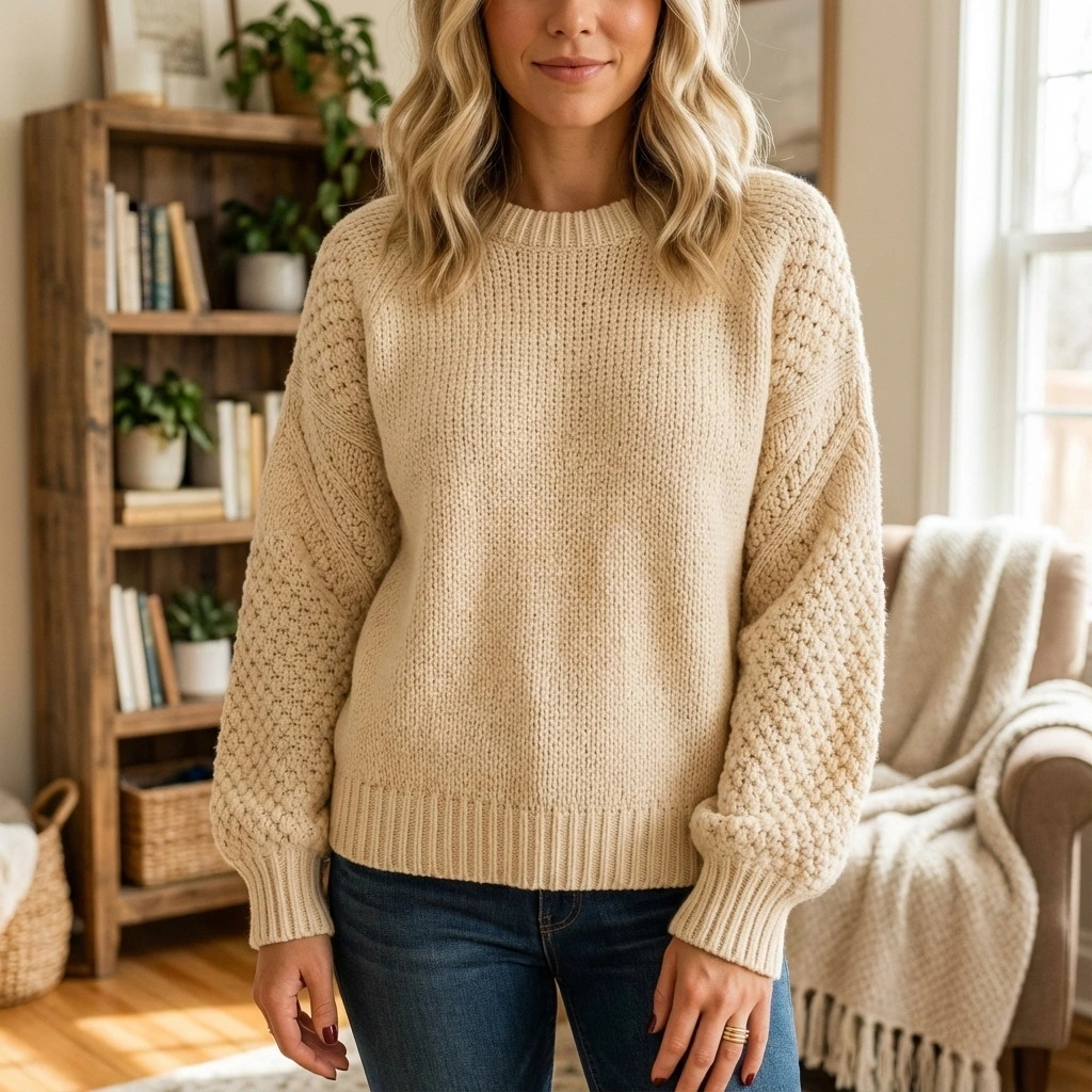 Women’s Cozy Textured Knit Sweater
