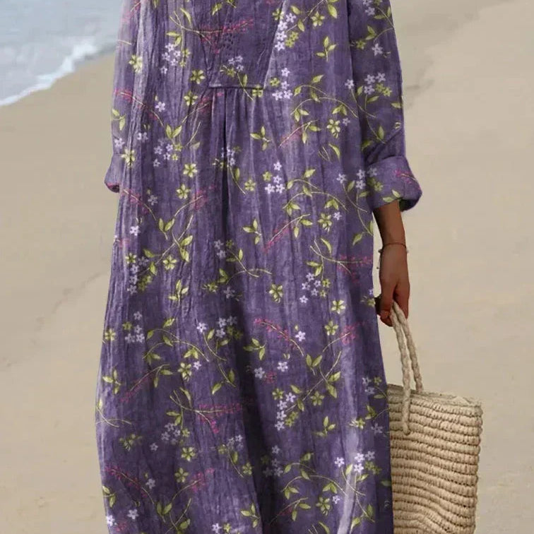 Thalisse | Women’s Floral Long Sleeve Midi Dress