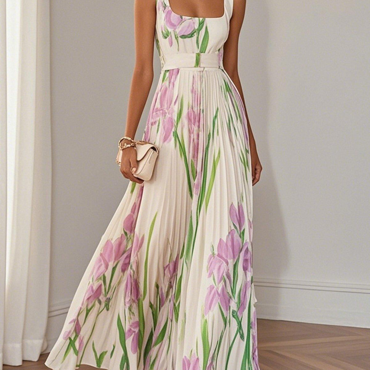 Serelina | Women’s Pleated Maxi Dress
