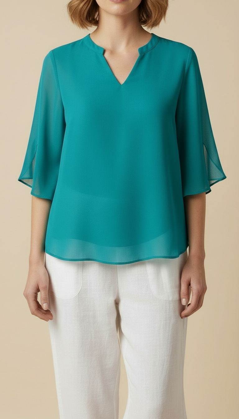 Seravyn | Women’s Relaxed V-Neck Summer Top