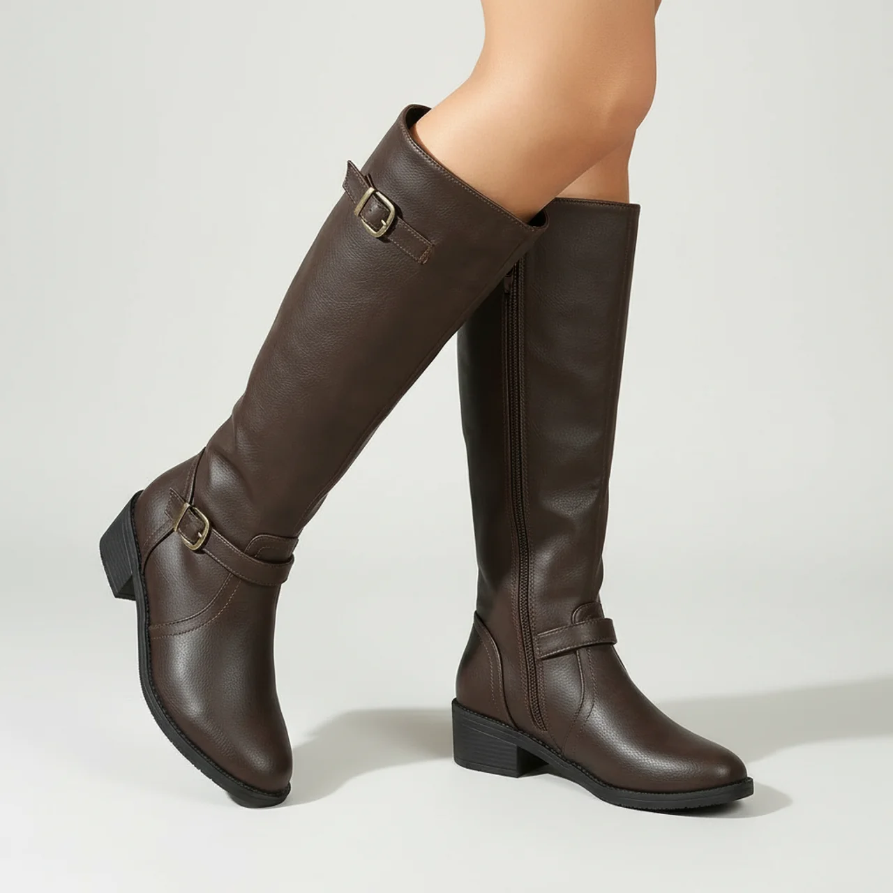 Women’s Orthopedic Leather Boots – Knee-High Supportive Walking Boots