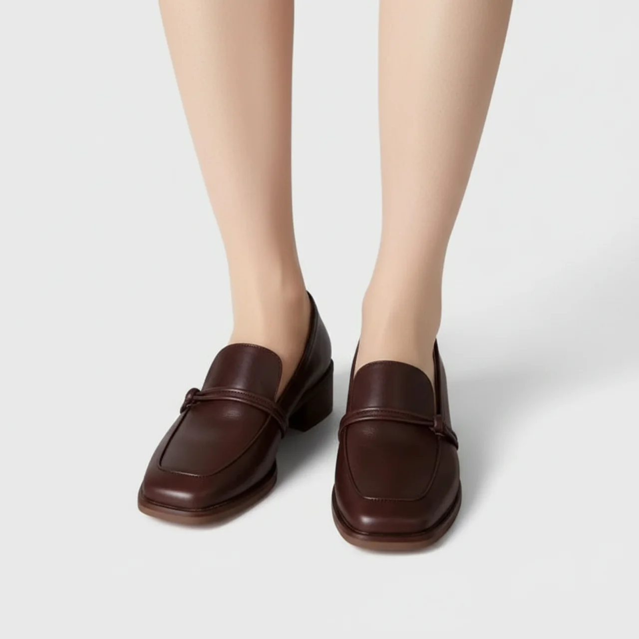 Women’s Orthopedic Slip-On Loafers – Supportive Block Heel Walking Shoes