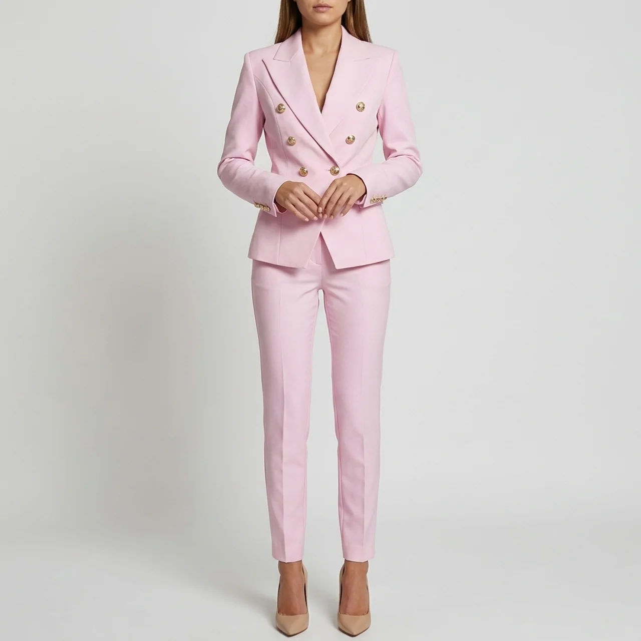 Women’s Formal 2 Piece Blazer Set – Tailored Blazer and Pants
