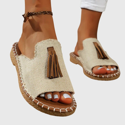 Orthopedic Tassel Slide Sandals