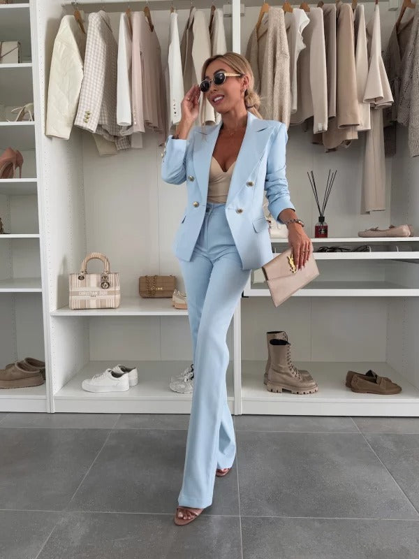Women’s Formal 2 Piece Blazer Set – Tailored Blazer and Pants