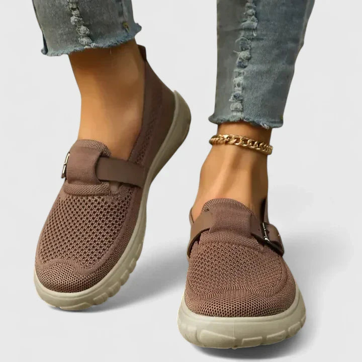 Women’s Orthopedic Slip-On Loafers – Lightweight Breathable Walking Shoes