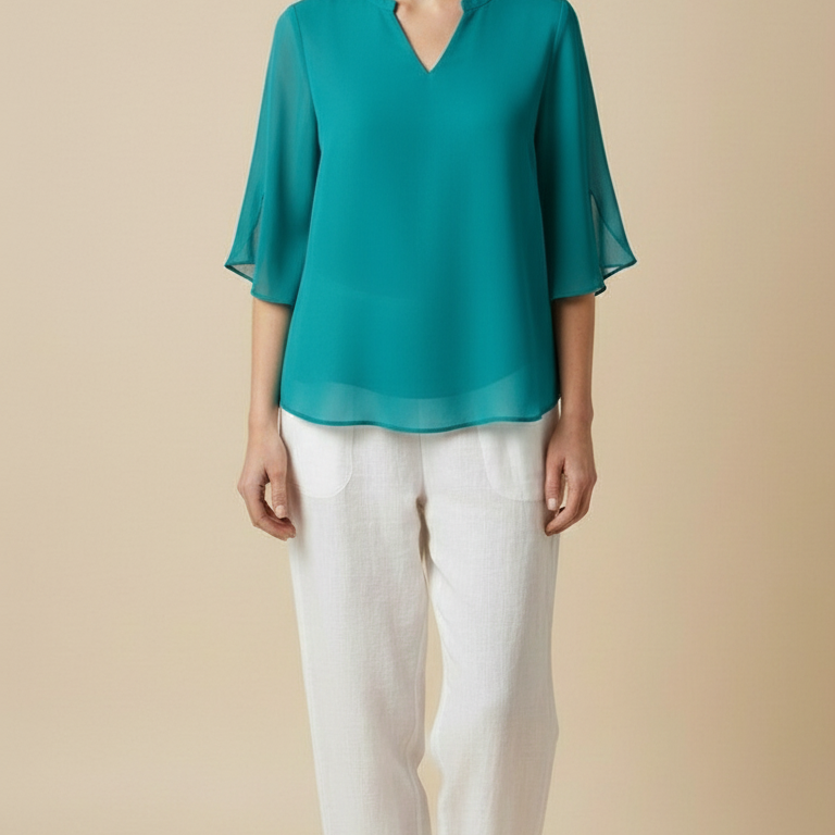 Seravyn | Women’s Relaxed V-Neck Summer Top