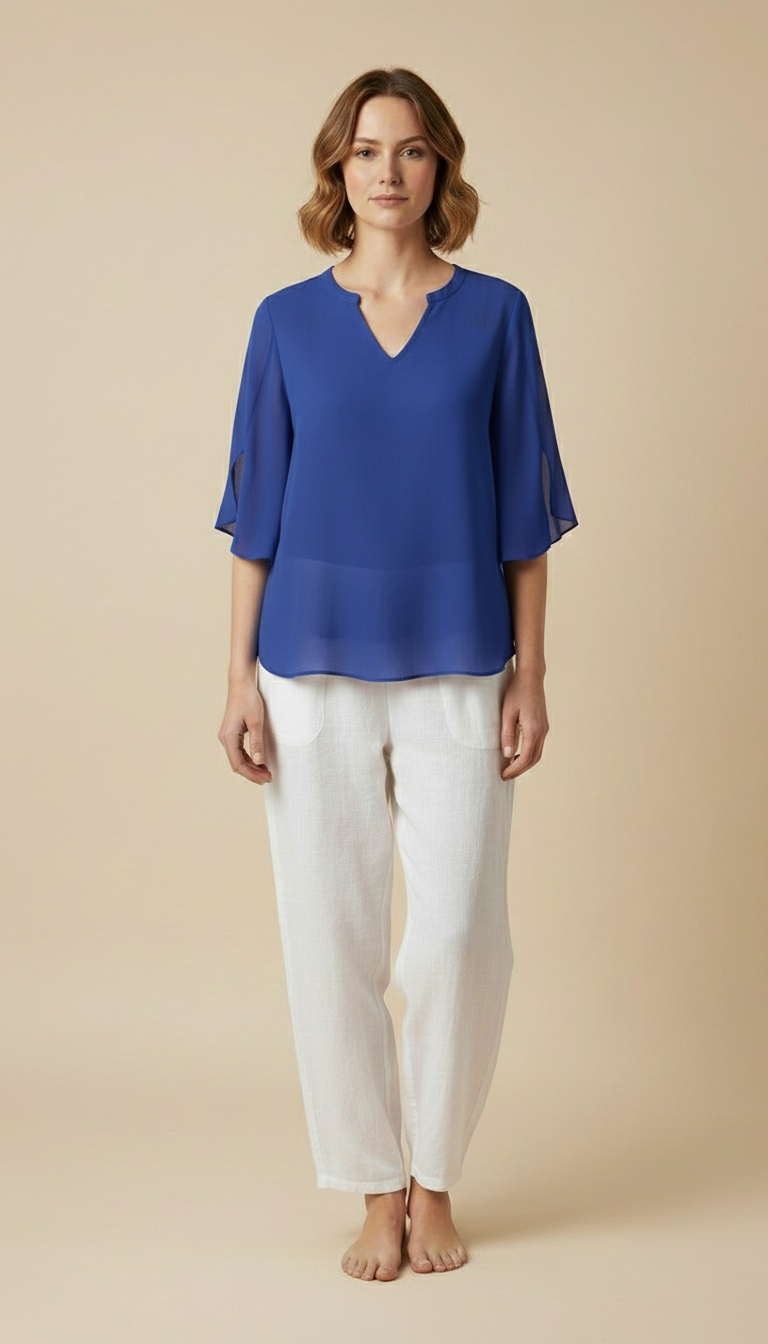 Seravyn | Women’s Relaxed V-Neck Summer Top