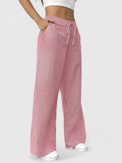 Women’s Boho Pants – Drawstring Relaxed Fit Trousers