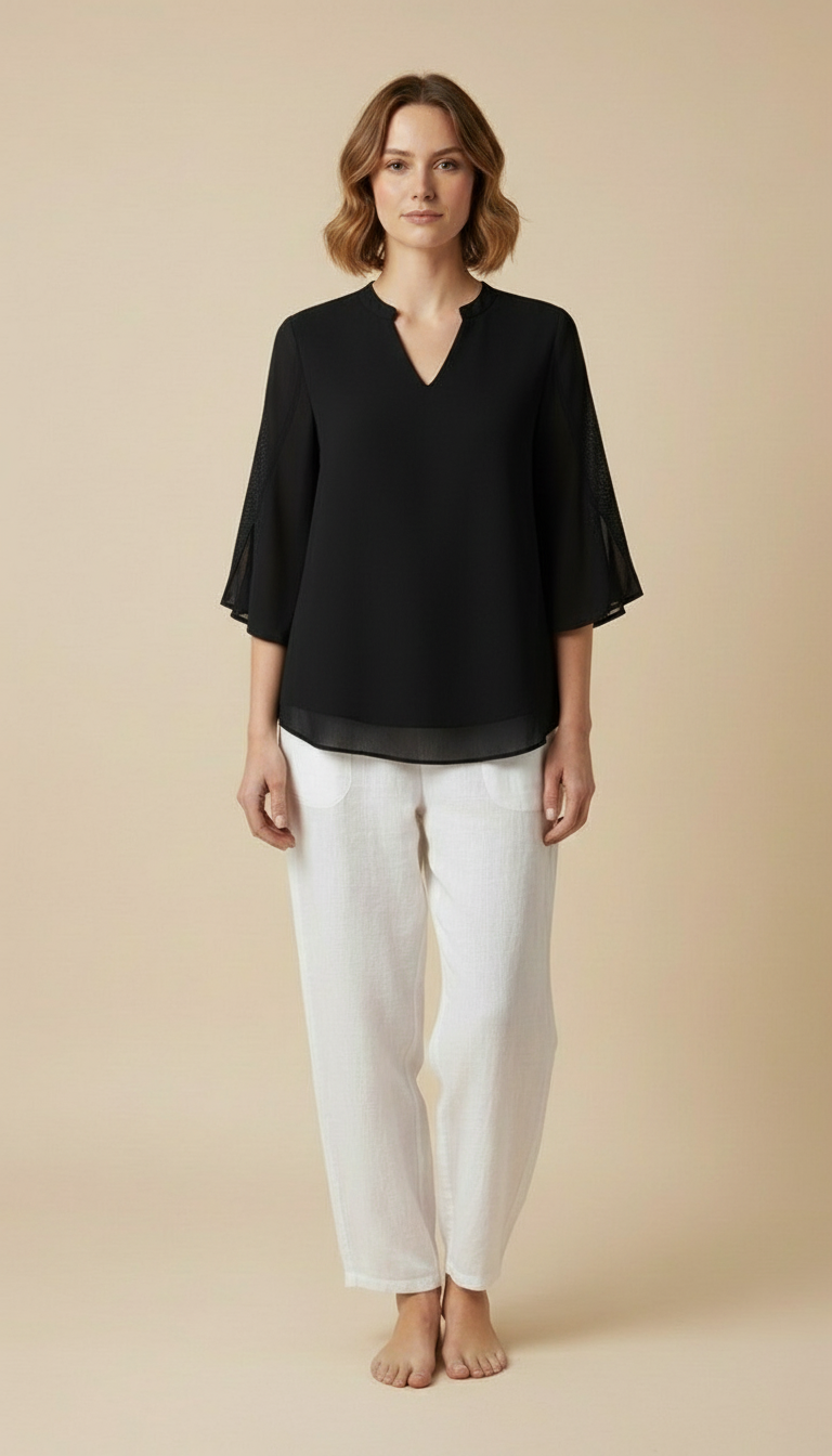 Seravyn | Women’s Relaxed V-Neck Summer Top