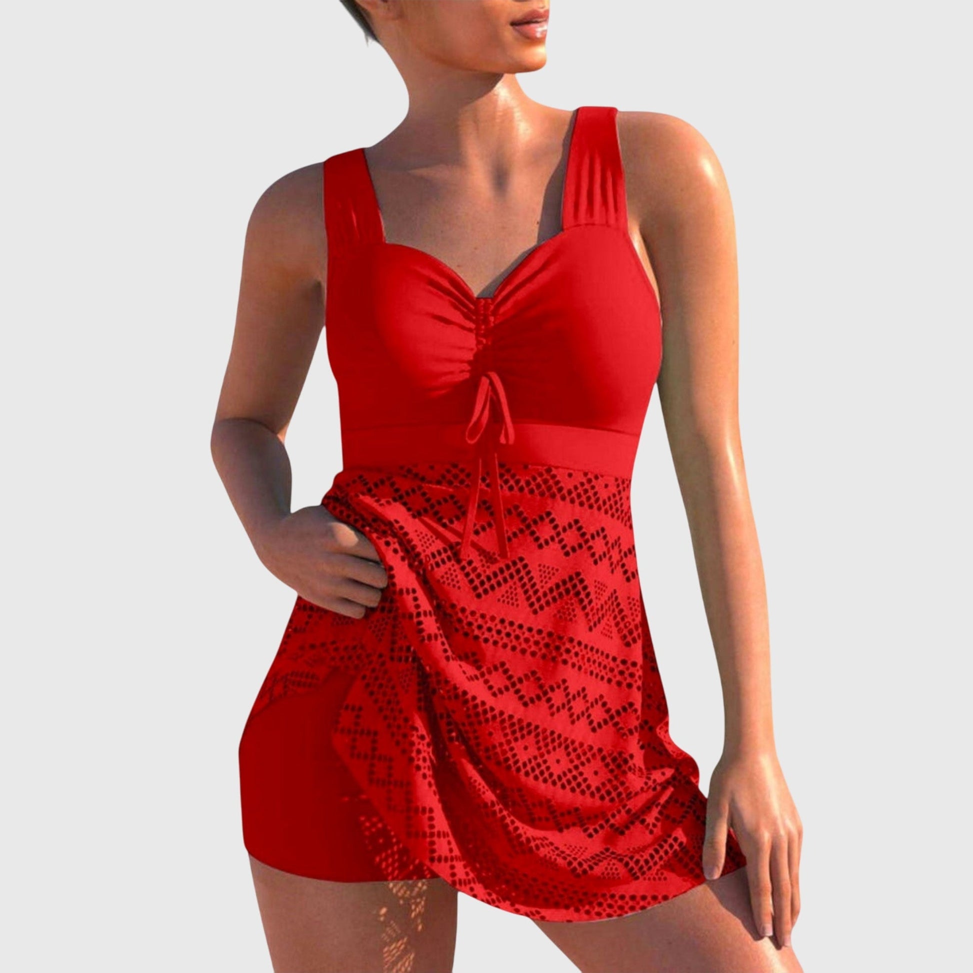 Aurevia | Women’s Ruched Swim Dress Cover-Up