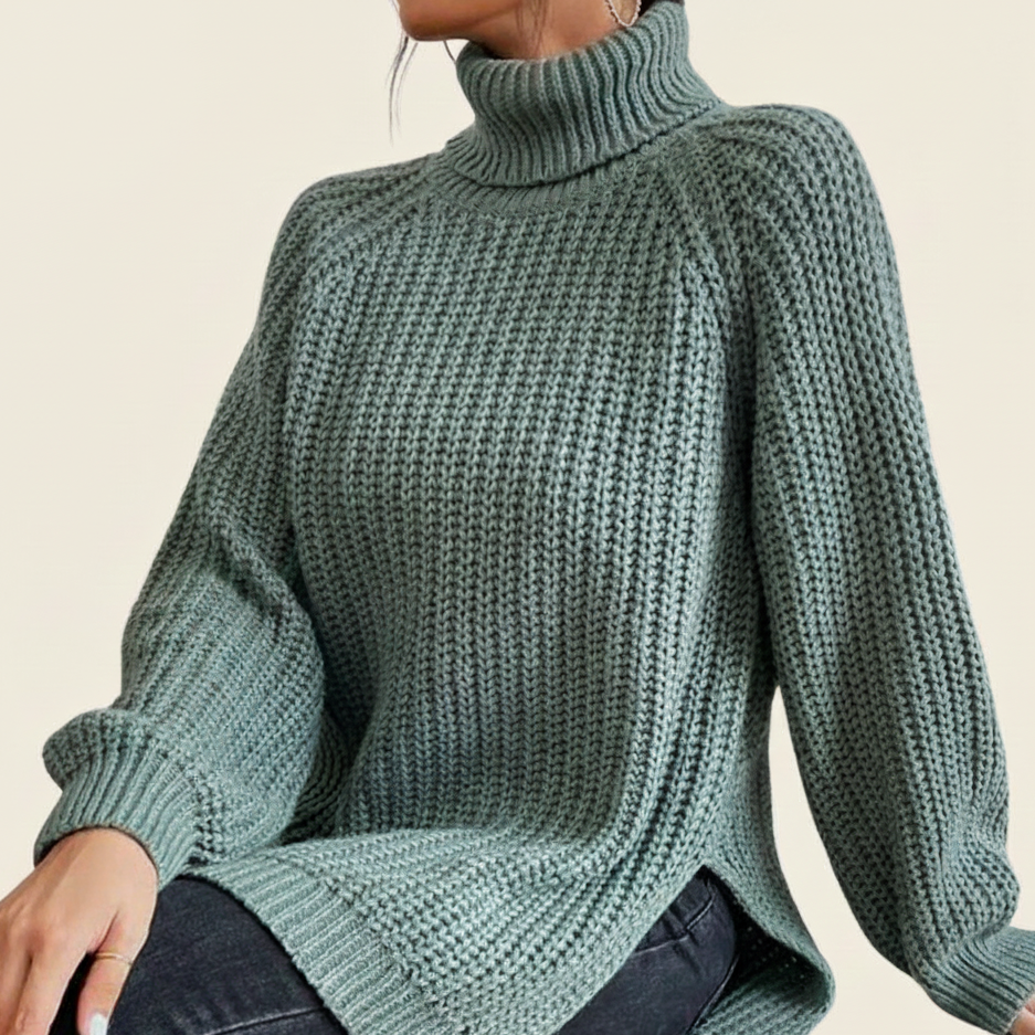 Puffy long Turtleneck Sweater