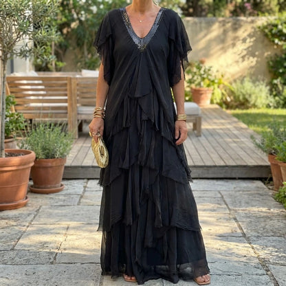 Elowen | Women’s Long Sleeve Ruffle Dress