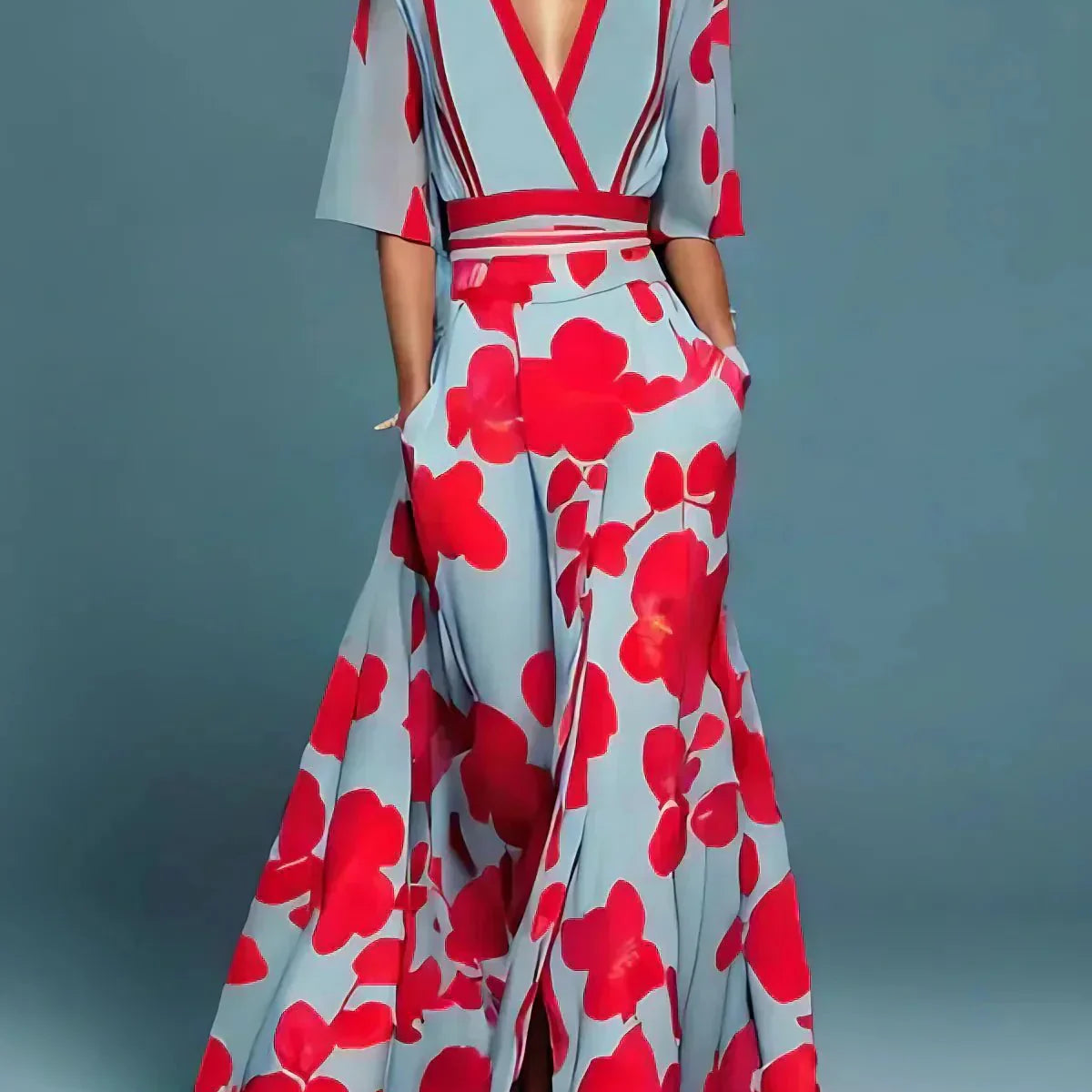 Women’s Floral Wrap Maxi Dress