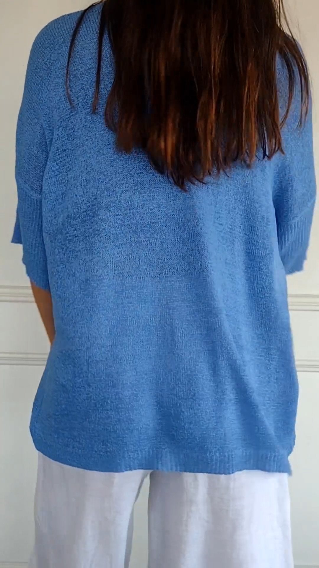 Velmiora | Women’s Relaxed V-Neck Knit Top