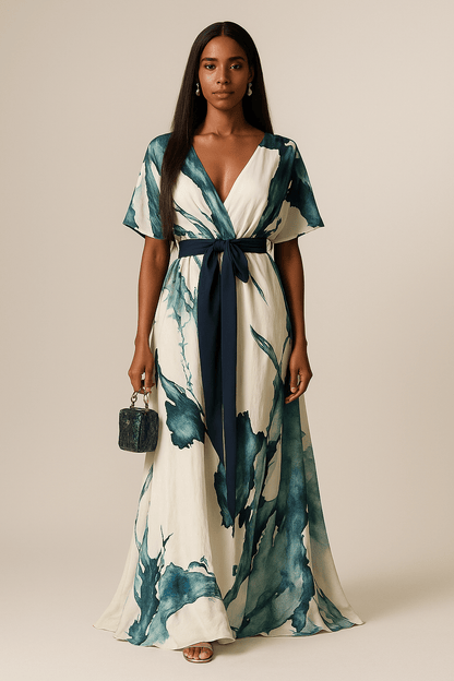 Seraphine | Women’s Botanical Wrap Maxi Dress