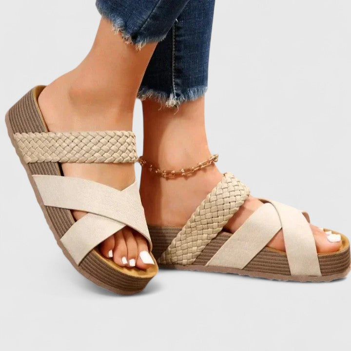 Avery | Women’s Orthopedic Platform Sandals with Woven Strap