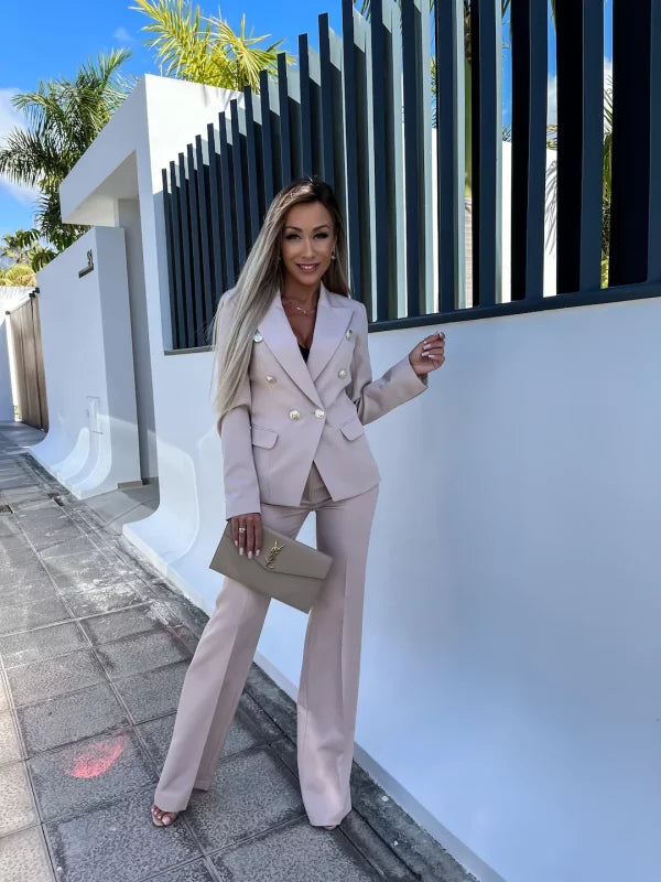 Women’s Formal 2 Piece Blazer Set – Tailored Blazer and Pants
