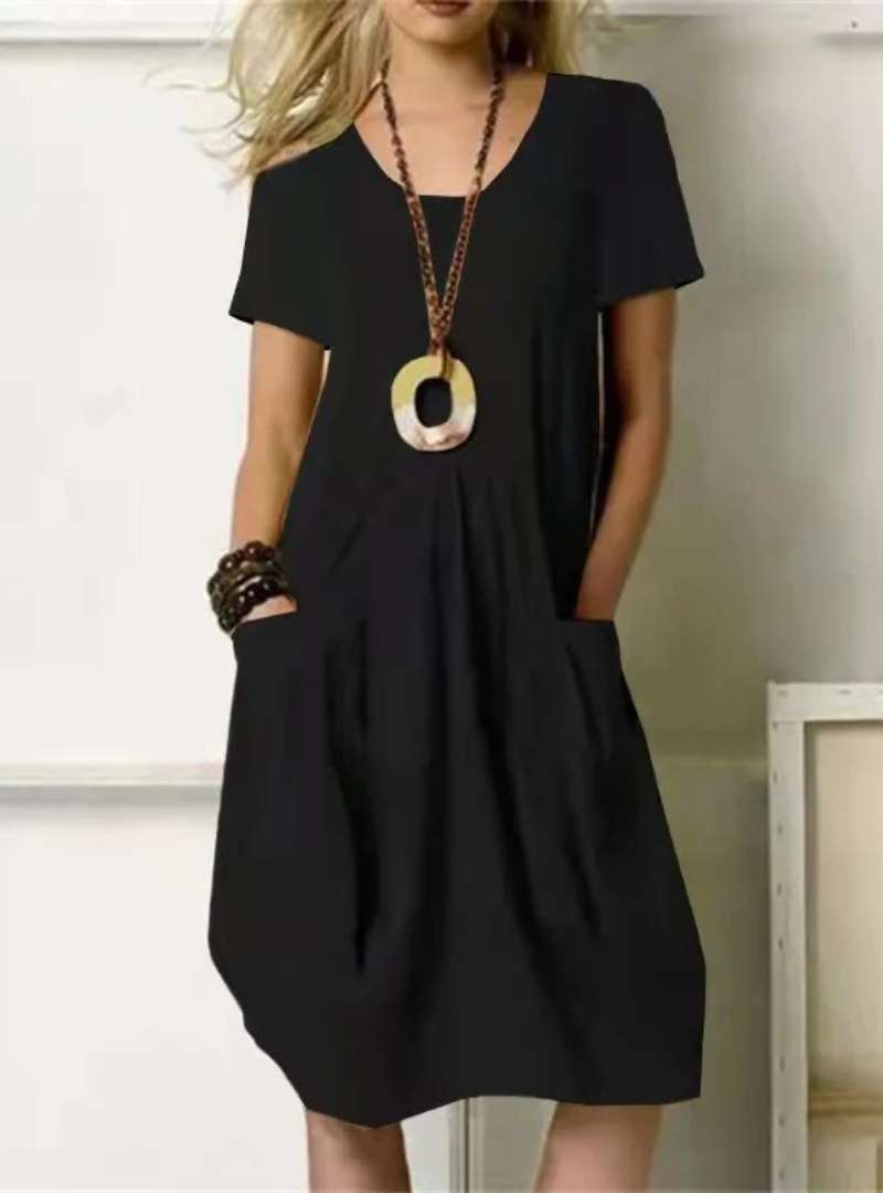 Pocket Detail Relaxed Midi Dress