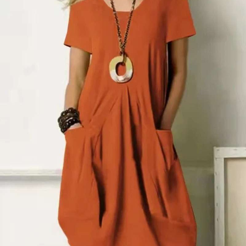 Pocket Detail Relaxed Midi Dress