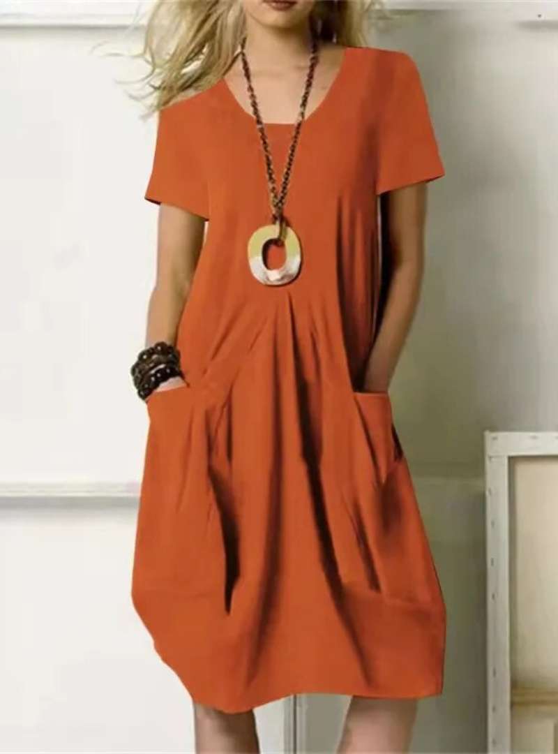 Pocket Detail Relaxed Midi Dress