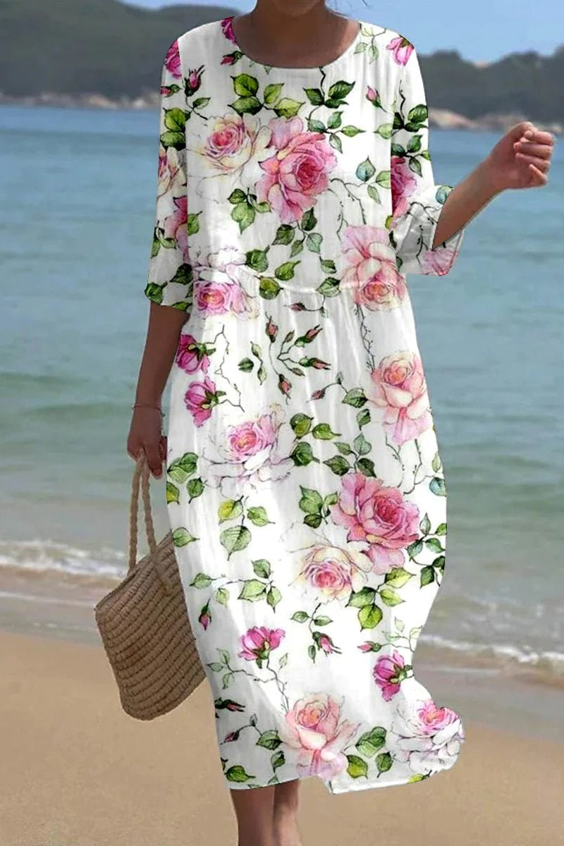Elowen | Romantic Floral Midi Dress