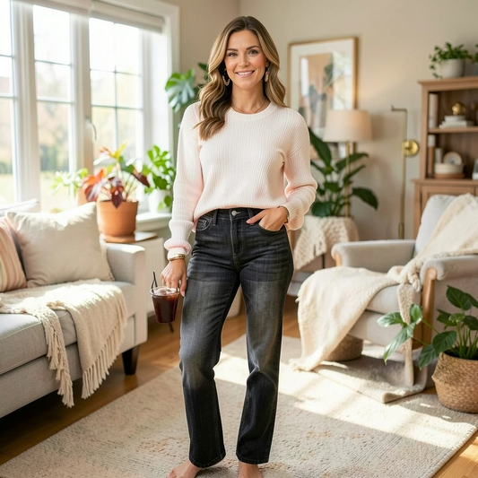 Women’s Straight Leg Jeans – Everyday Classic Fit Denim